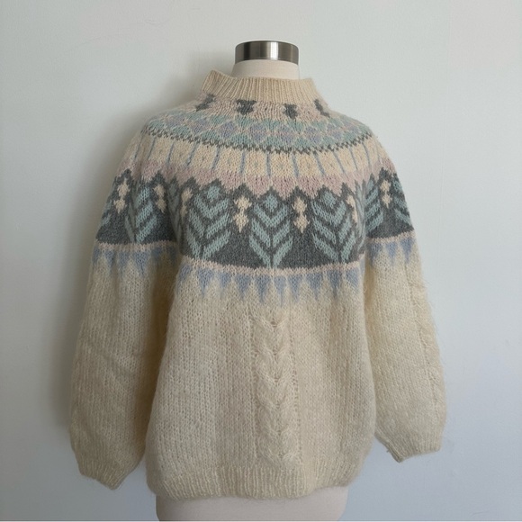 Vintage John Bull Hand Knitted Nordic Pattern Style Sweater - Picture 8 of 10